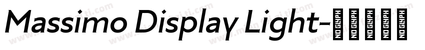 Massimo Display Light字体转换